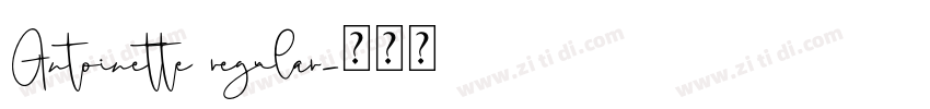 Antoinette regular字体转换